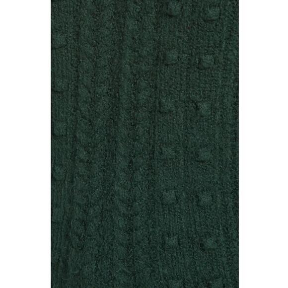 RACHEL PARCELL NEW $89 Cable‎ & Bobble Turtleneck Sweater Green Park XXS - Picture 5 of 5